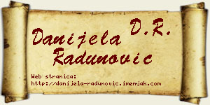 Danijela Radunović vizit kartica
